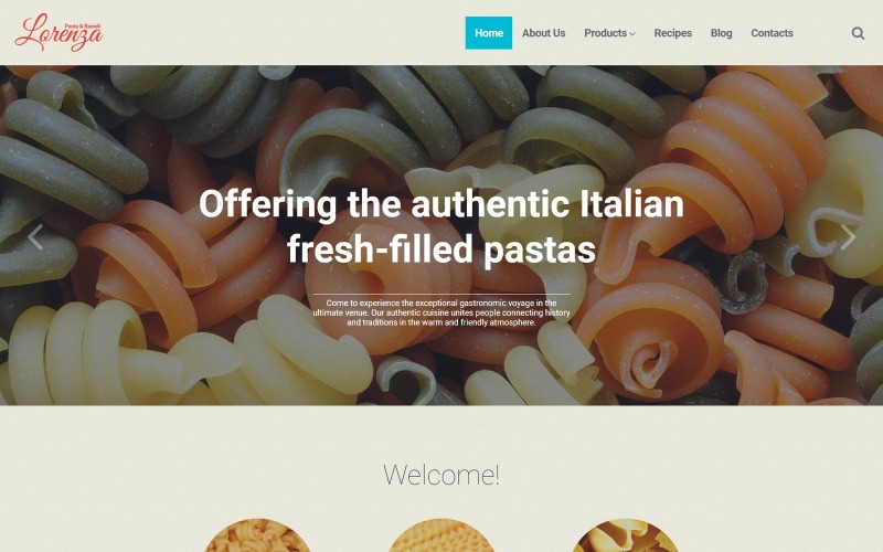 Tema WordPress responsivo de restaurante italiano