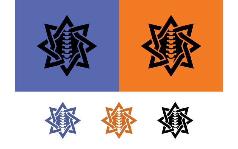 Ryggradens stjärnexplosionsemblemlogotyp.