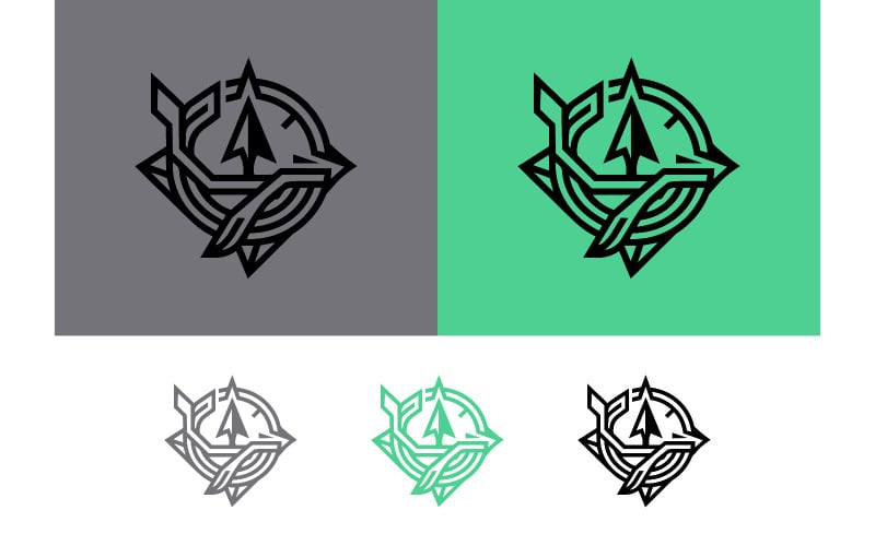 Kompassval emblem design.