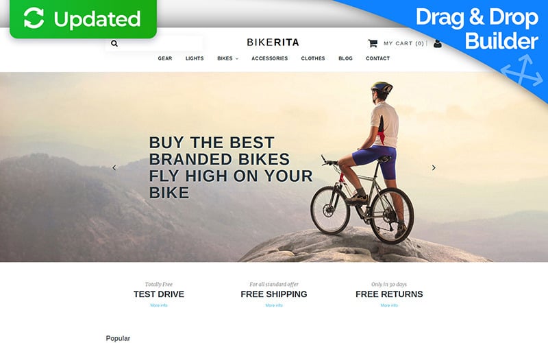 Cycling Responsive MotoCMS Ecommerce Template