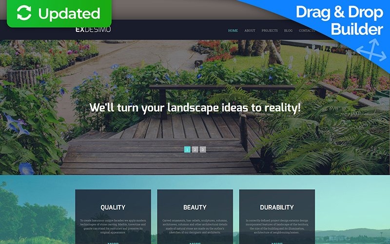 ландшафтный дизайн moto cms 3 шаблон