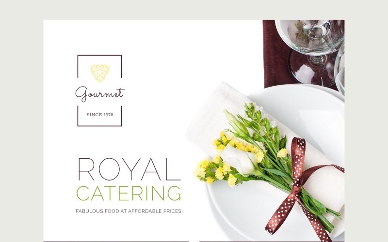 Mall för målsida för gourmet