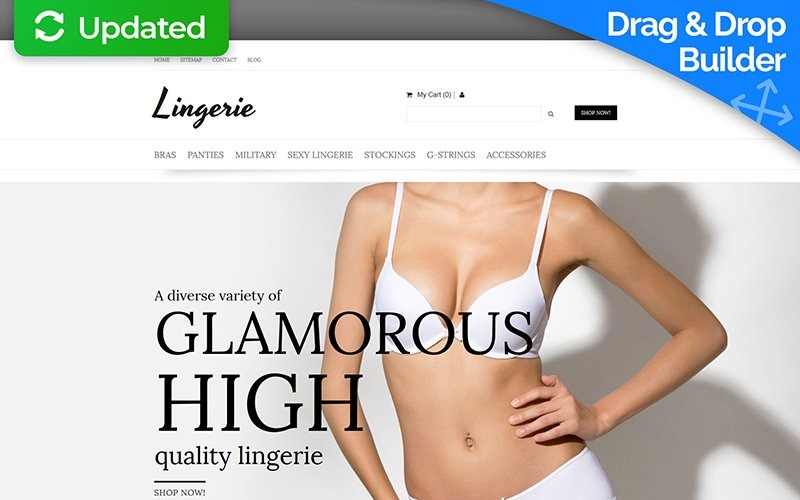 Modèle de site Web MotoCMS pour lingerie