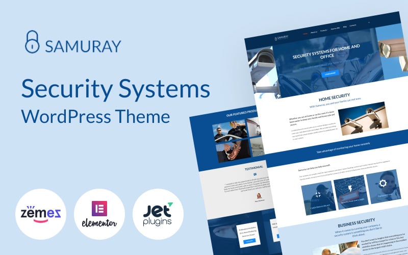 Samuray - Tema WordPress de segurança baseado em Elementor