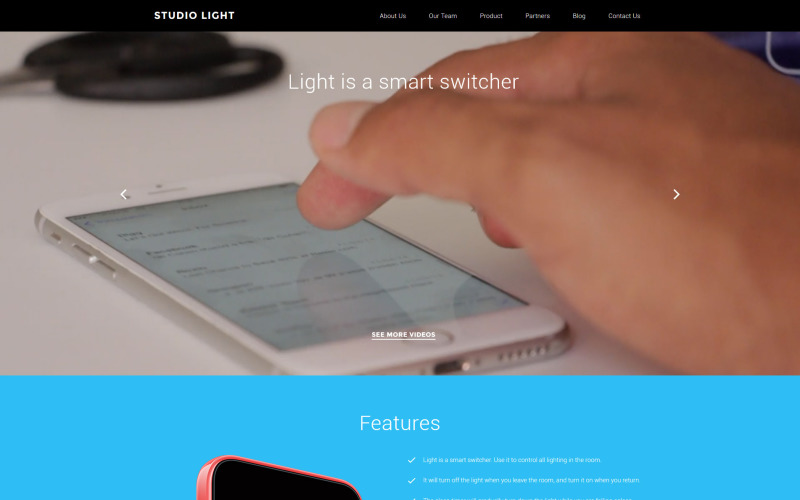 Studio Light Website-Vorlage