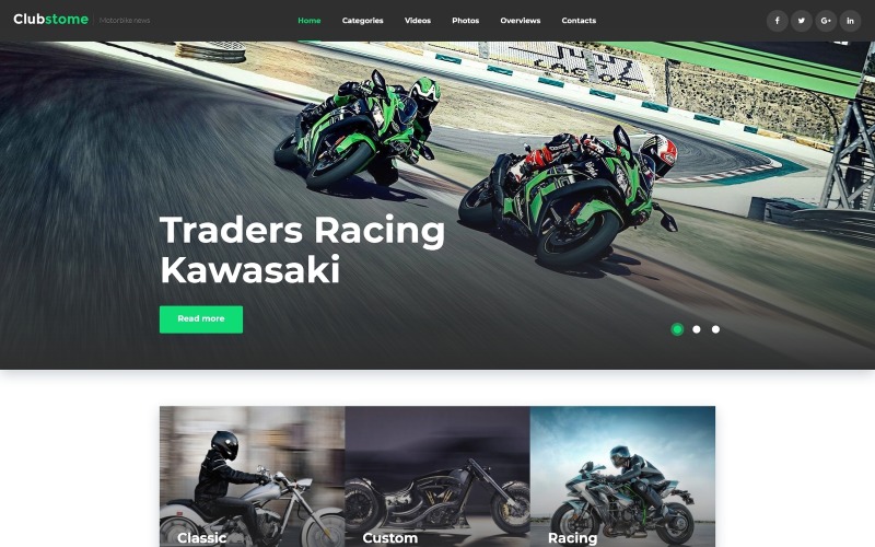 Clubstome - Sport Racing WordPress-tema