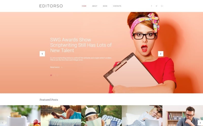 Editorso - тема WordPress для блогов журналистов