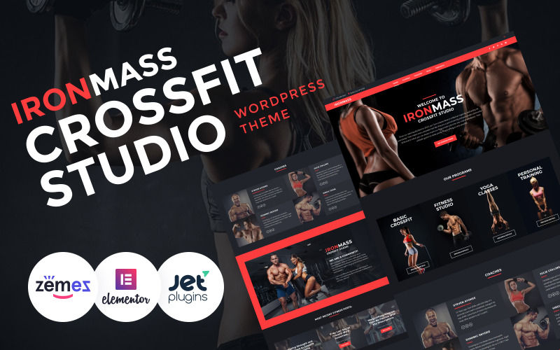 IronMass – motyw WordPress Elementor dla trenerów personalnych, siłowni i fitnessu