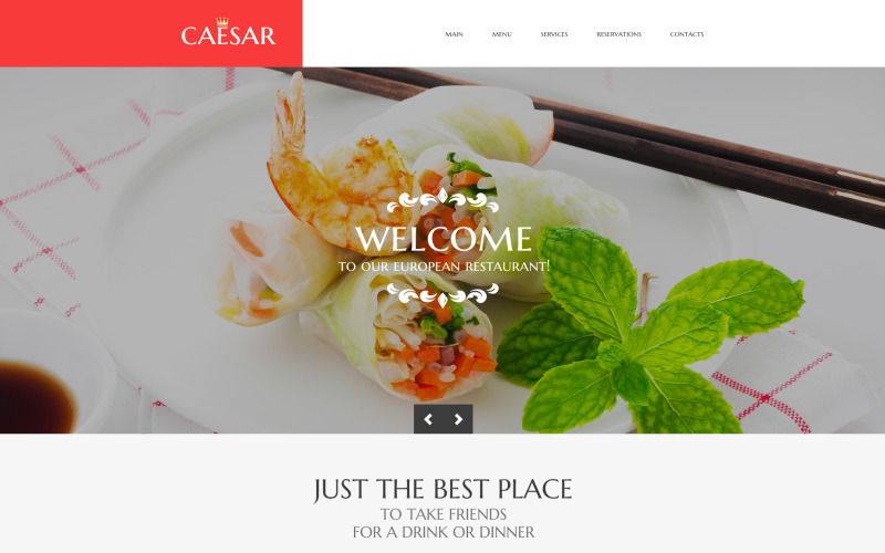 Responsive Website-Vorlage für Café und Restaurant