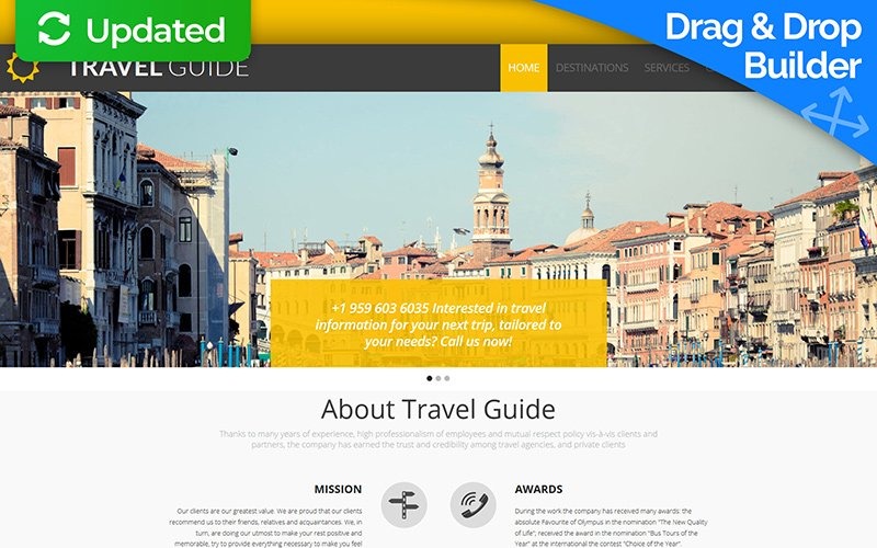 Шаблон Travel Guide Moto CMS 3