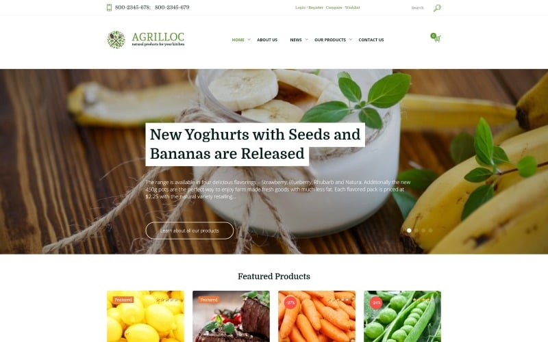 Agrilloc - Agricultural Supply & Farm Foods WooCommerce Theme