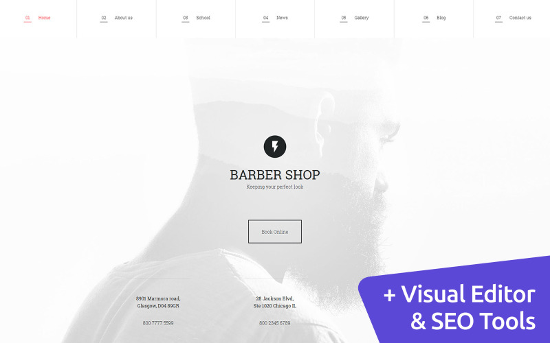 парикмахерская moto cms 3 шаблон