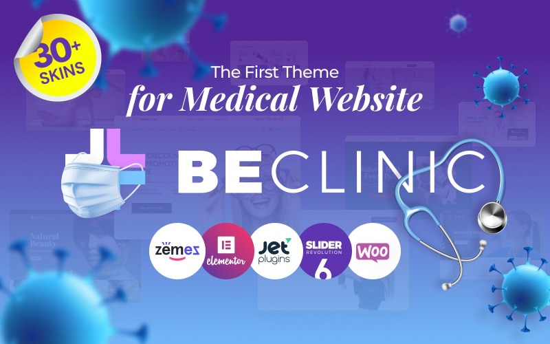 BeClinic-多功能医疗清洁WordPress主题