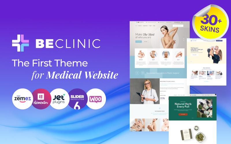 BeClinic - Lékařská WordPress šablona (víceúčelová) - zubař, chirurg, lékárna a další