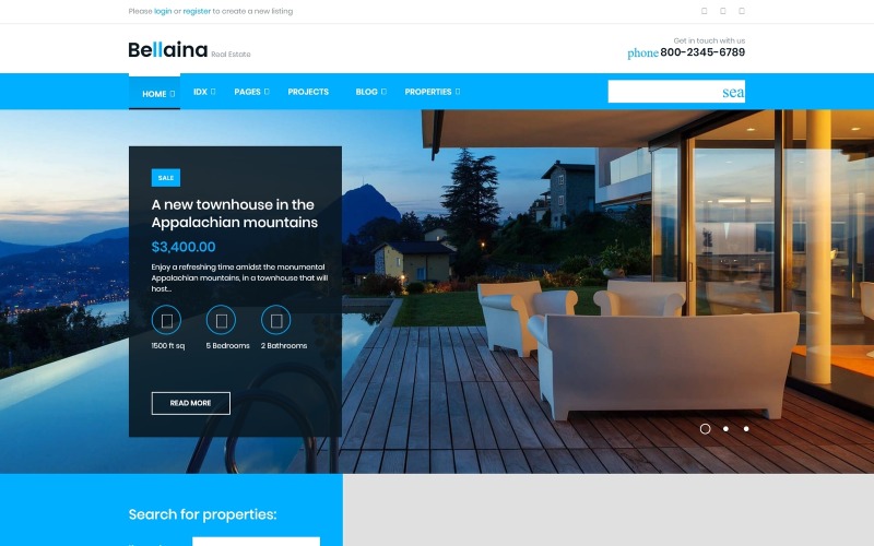 Bellaina - responsywny motyw WordPress na temat nieruchomości