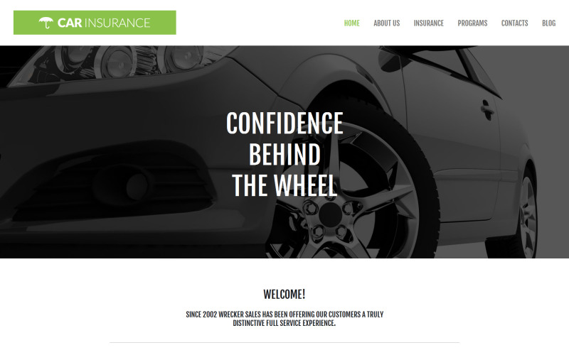 шаблон car insurance moto cms 3