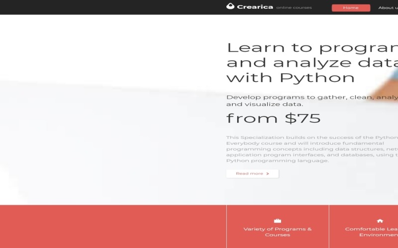 Creatica - Template Joomla Responsivo para Cursos Online