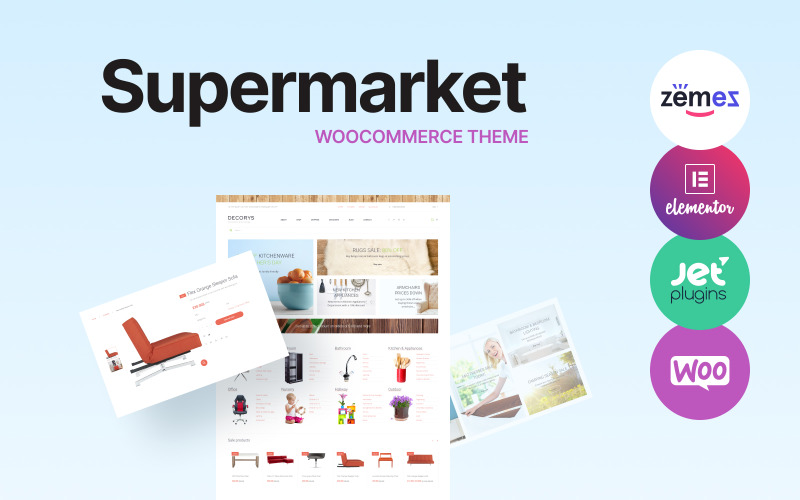 легкая тема homemarket woocommerce