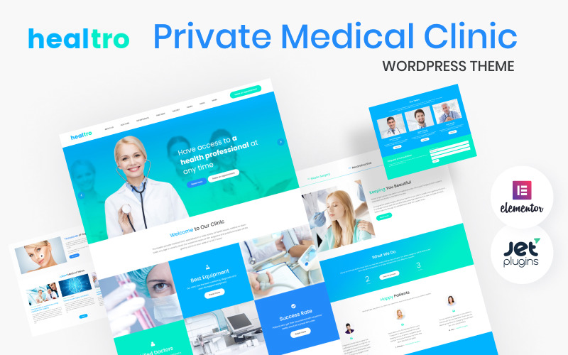 Healtro - Motyw WordPress Prywatna Klinika Medyczna