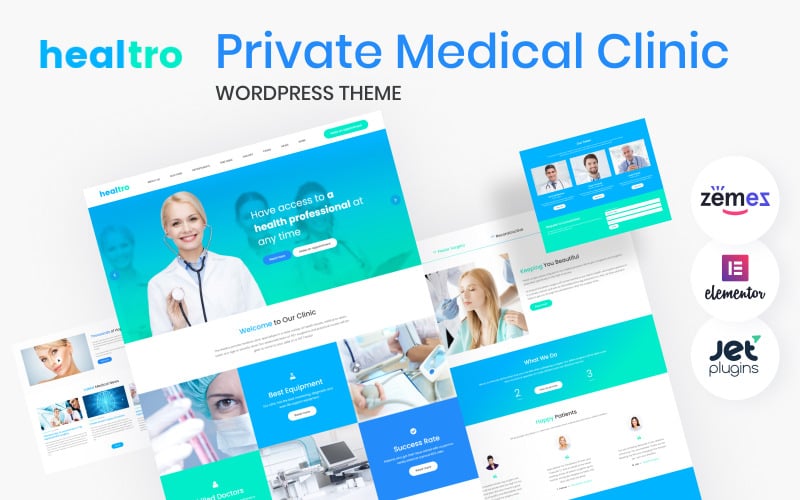 Healtro - WordPress-thema voor particuliere gezondheidszorg en medische klinieken