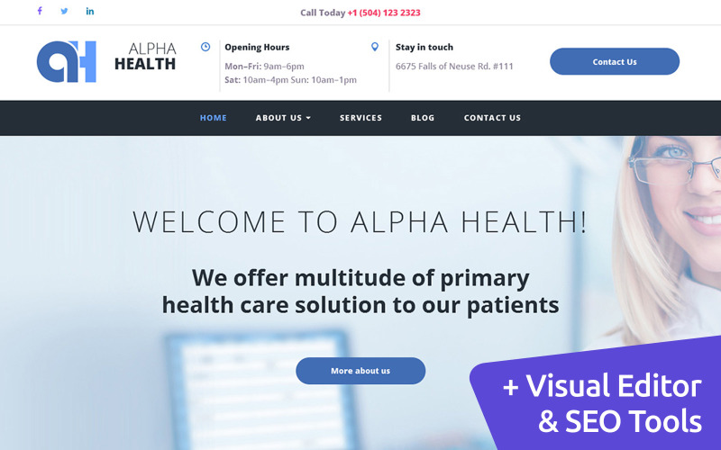 шаблон medical clinic moto cms 3