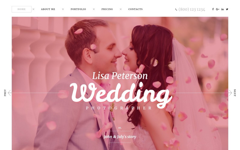 Responsieve websitesjabloon voor fotograafportfolio