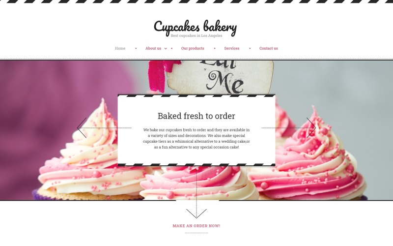 Szablon strony internetowej piekarni Cupcakes