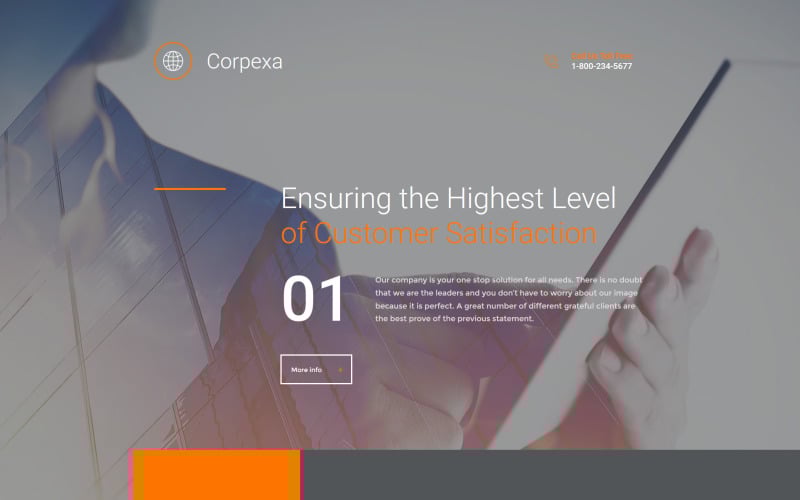 бизнес и услуги moto cms 3 шаблон
