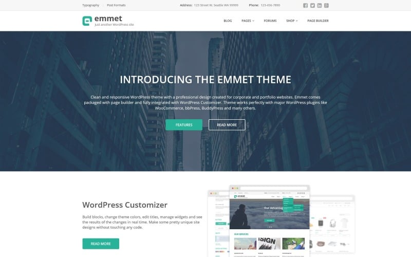 Emmet Mehrzweck-WordPress-Theme