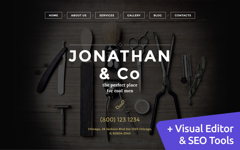 парикмахер-стилист moto cms 3 шаблон