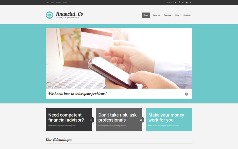 金融公司Drupal模板