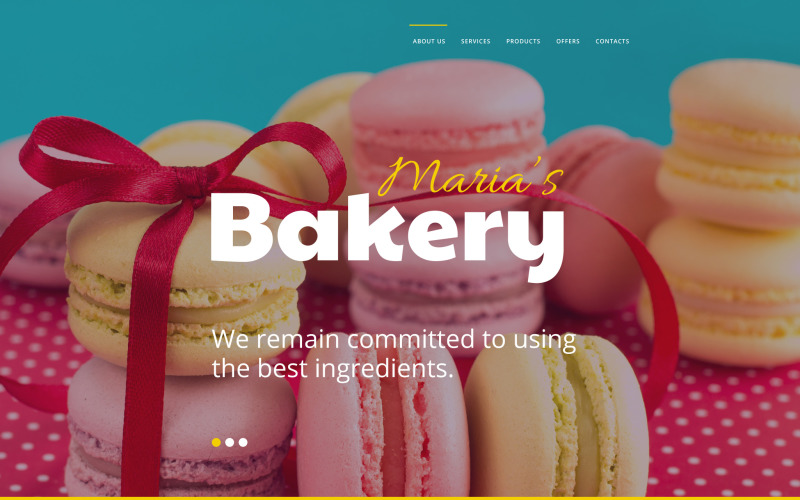 Modèle de site Web de la boulangerie de Maria
