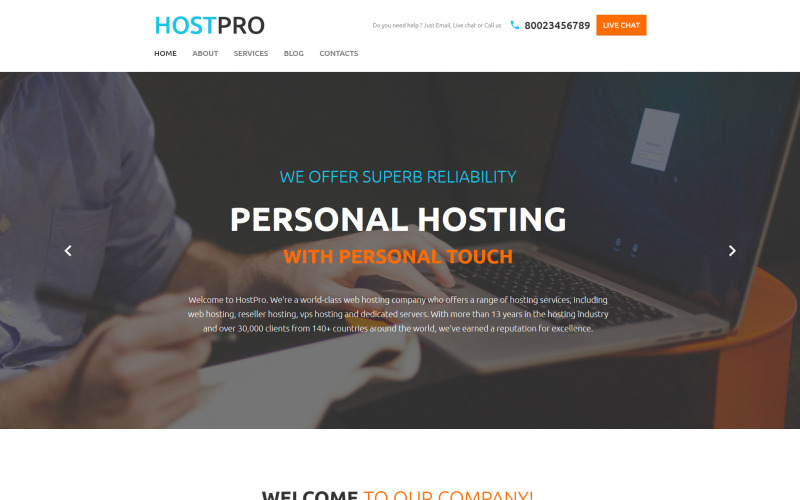 Шаблон веб-сайту HostPro