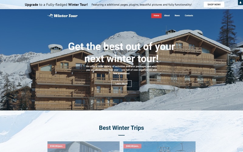 Winter Tour - Travel Agency Free Creative Joomla 模板