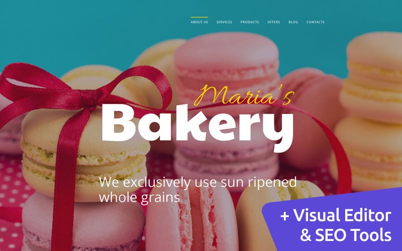 Cakes and Bakery Moto CMS 3 Template
