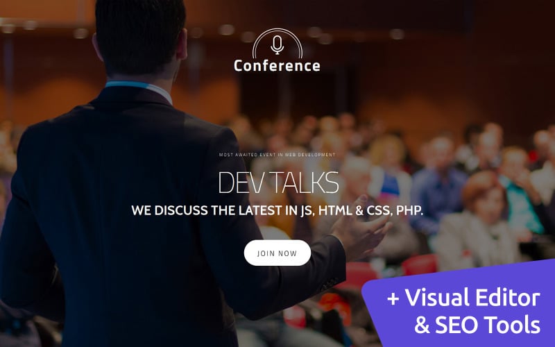 Conference Moto CMS 3 Template