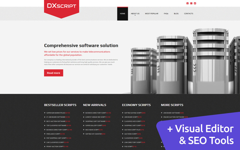 DXscript - Plantilla de software Web Moto CMS 3