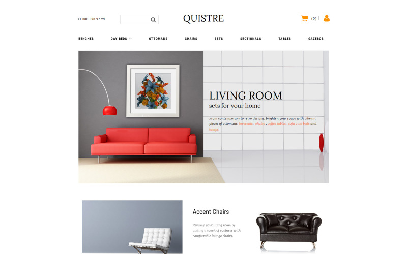шаблон электронной коммерции furniture motocms