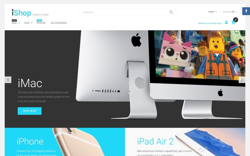 электронные устройства magento тема