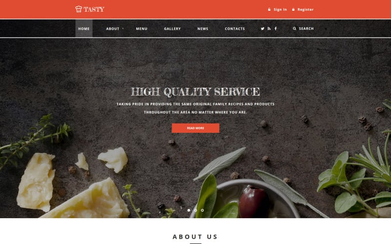 Lecker - Website-Vorlage für Café und Restaurant