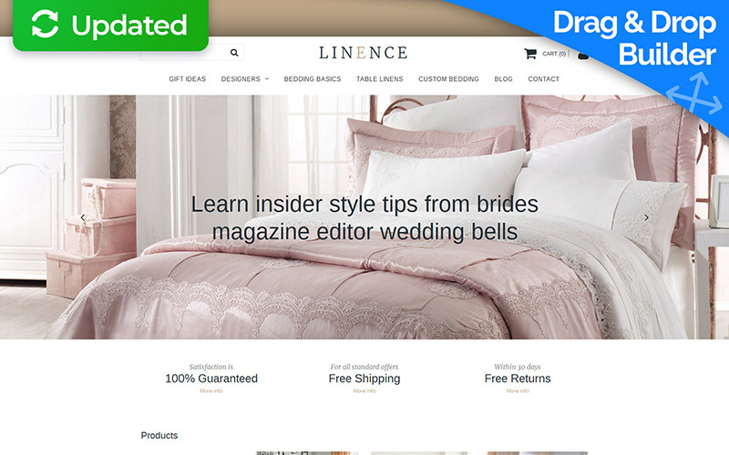 linen &amp; lace отзывчивый шаблон электронной коммерции motocms
