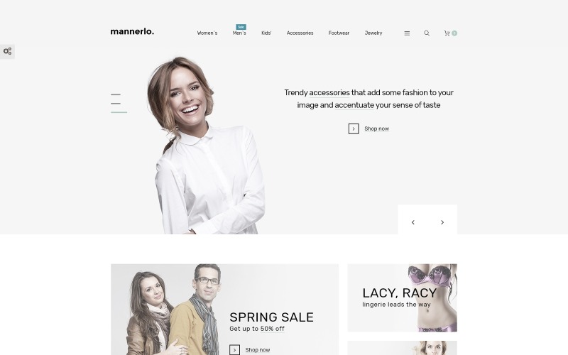 Mannerlo - Klädresponsivt PrestaShop-tema