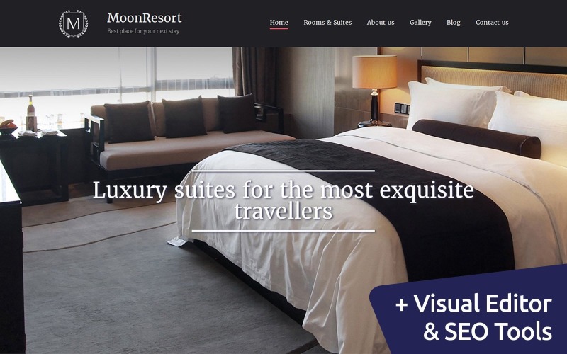 MoonResort - Modèle pour hôtel de luxe Moto CMS 3