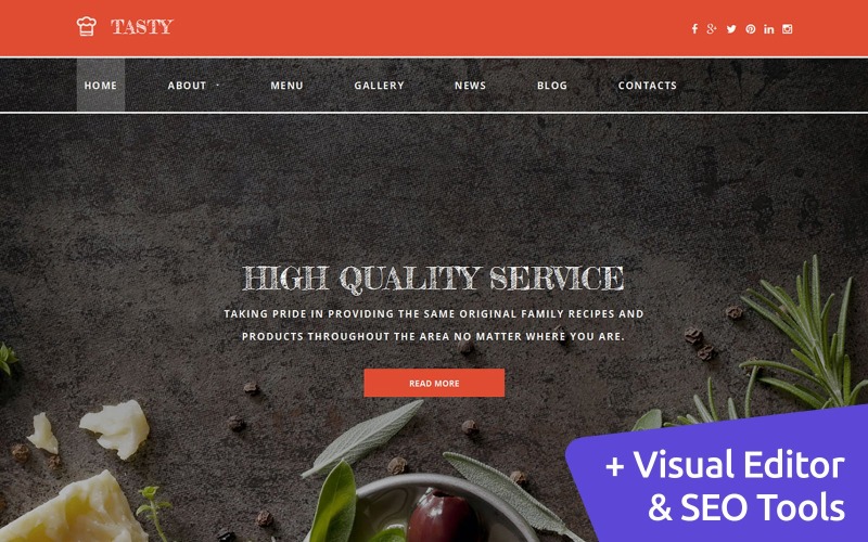 онлайн ресторан moto cms 3 шаблон