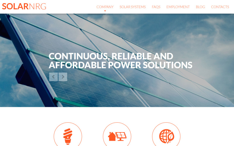 солнечная энергия moto cms 3 шаблон