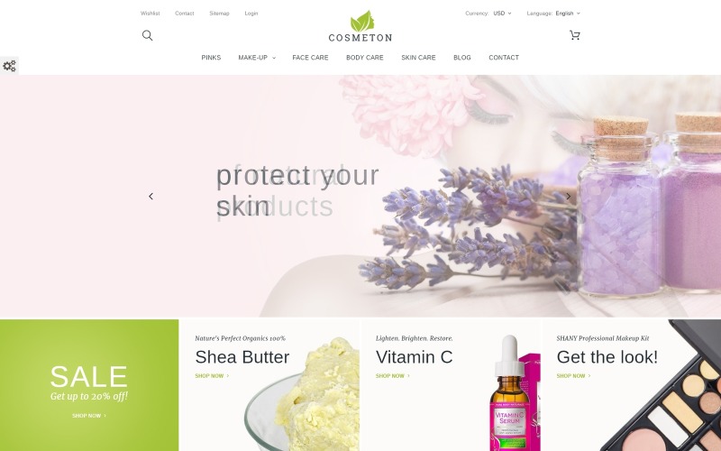 Cosmeton - PrestaShop-thema voor huidverzorging