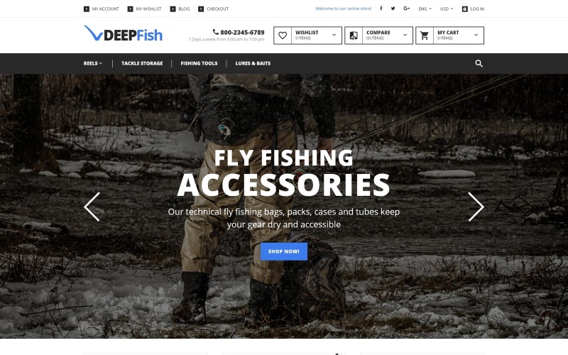 deepfish magento тема