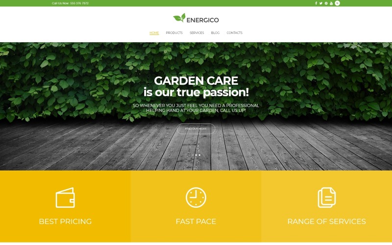 Energico - Responzivní téma WordPress pro zemědělství a zahradu