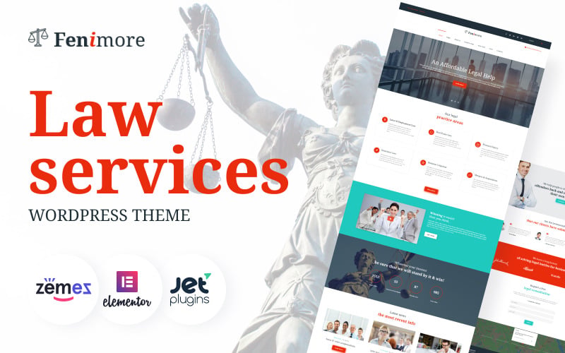 Fenimore - Legal Services & Law Firm WordPress Theme for Attorney Website