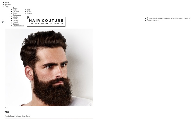 парикмахерская отзывчивый шаблон joomla